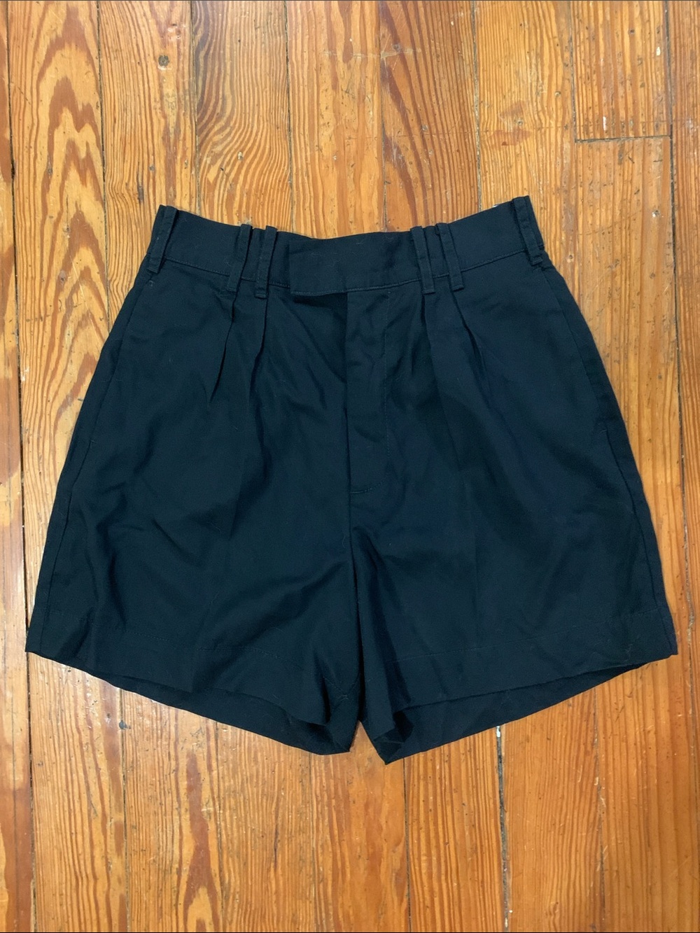 Abercrombie Black Woven Ultra High Rise Mini Short